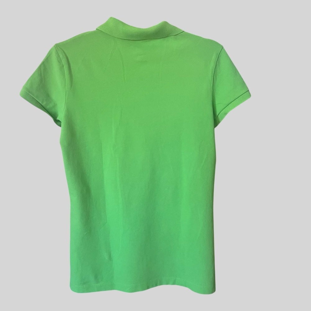 Lilly Pulitzer Soft Green Color Cotton Polo Shirt Cap Sleeve. - Picture 2 of 6